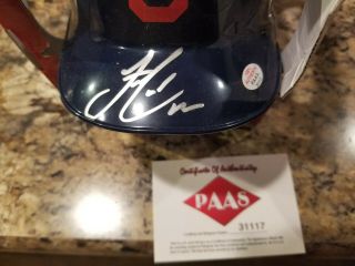 Francisco Lindor Cleveland Indians Signed Autographed Auto Mini Helmet