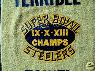 CANNON Pittsburgh STEELERS Training Camp TERRIBLE TOWEL IX X XIII CHAMPS 3