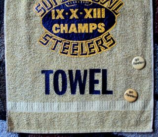 CANNON Pittsburgh STEELERS Training Camp TERRIBLE TOWEL IX X XIII CHAMPS 5