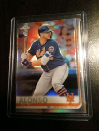 2019 Topps Chrome Rookie Autograph SP Peter Alonso Auto RC Mets and refractor 3