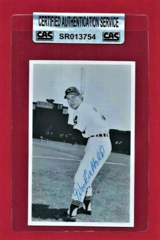 Csa 1958 - 64 Woodie Held Signed Cleveland Indians Team Issued Postcard D - 2009.
