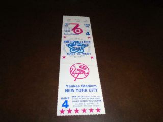 1976 K.  C.  Royals At York Yankees Game 4 Alcs Ticket Stub Nettles 2 Hr