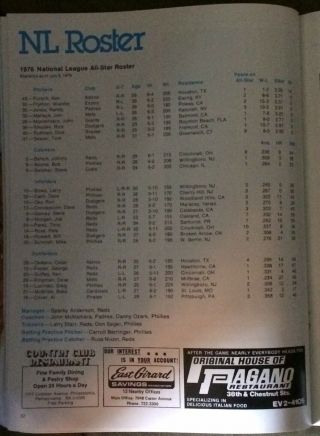 MLB - 1976 All - Star Game Official Program (Veterans Stadium,  Philadelphia) 5
