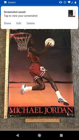 Michael Jordan " Space The Final Frontier " 1990 Costacos Brothers Poster/sealed