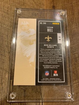 2017 Contenders Rookie Ticket Auto Taysom Hill SP Saints RC ed 50/99 2
