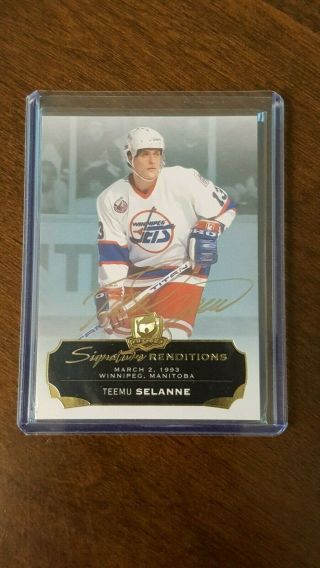 Teemu Selanne 15 - 16 The Cup Signature Renditions Auto