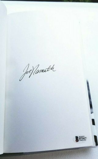 Joe Namath Signed All The Way Book Hardback DJ 1st Edition Beckett 5