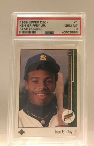 1989 Upper Deck Ken Griffey Seattle Mariners 1 Baseball Card Psa 10