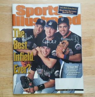 1999 Sports Illustrated Autographed By Mets Ordonez,  Olerud,  Alfonzo & Ventura