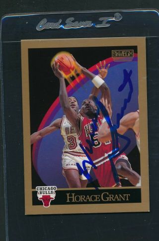 1990/91 Skybox 39 Horace Grant Chicago Bulls Signed Auto A391