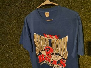 Vintage 1990 Buffalo Bills bowl XXV shirt Large XL 2