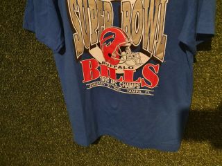 Vintage 1990 Buffalo Bills bowl XXV shirt Large XL 3