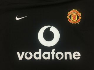 2003 Manchester United Long Sleeve Away Football Soccer Shirt Jersey L Vodafone 5