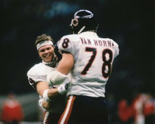 Jim Mcmahon - Keith Van Horne Chicago Bears 8x10 Sports Photo (ll - 1)