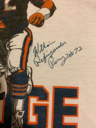 William Perry The Fridge Autographed T - shirt 3