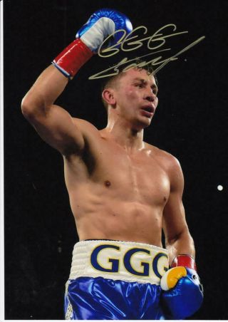 Gennady " Ggg " Golovkin,  Boxing Signed Autograph 8.  5x11 Photo / Aa01