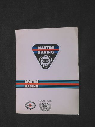 Martini Racing 1982 Press Folder Photos More Lancia