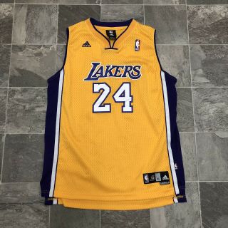 Men’s Adidas Swingman Los Angeles Lakers Kobe Bryant Home Jersey Sz S Gold Sewn