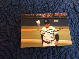 Billy Martin Signed Autographed Photograph - Yankees - Vintage