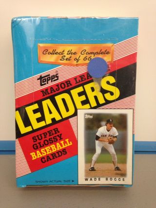 1986 Topps Major League Leader Wax Box -