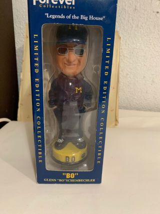 Bo Schembechler Bobblehead Forever Collectibles Legends Of The Big House U Of M