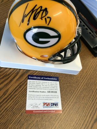 Davante Adams Signed Autographed Green Bay Packers Mini Helmet Psa/dna