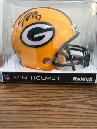 Davante Adams Signed Autographed Green Bay Packers Mini Helmet Psa/Dna 2