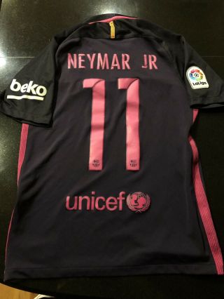 Neymar Jr Barcelona Away Jersey Size Small 2016 - 2017
