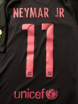 Neymar Jr Barcelona Away Jersey Size Small 2016 - 2017 3