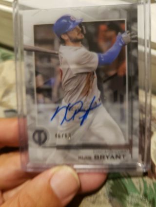 2019 Topps Tribute Kris Bryant On Card Autograph Chicago Cubs Auto /60 2