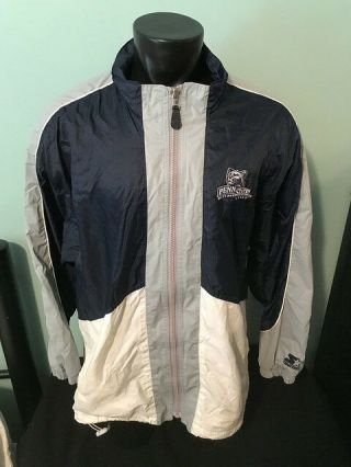 Vtg Penn State Nittany Lions Starter Full Zip Windbreaker Jacket Mens Xl