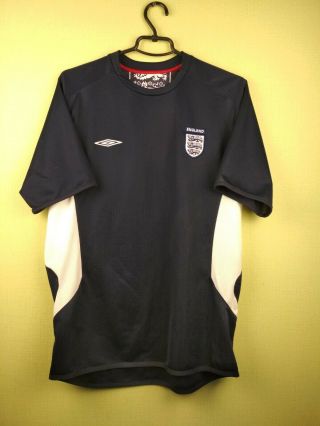 England Soccer Jersey Small Training Shirt Umbro Football Men Blue National