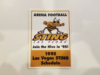 Las Vegas Sting 1995 Afl Arena Indoor Football Pocket Schedule - Team