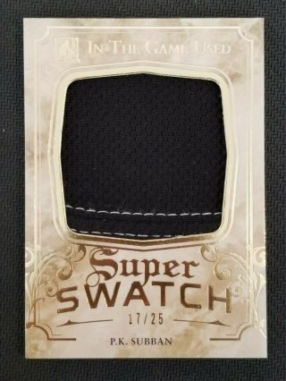 2015 - 16 In The Game Swatch Pk Subban Jersey Ed 17/25