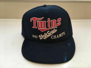 1987 Minnesota Twins World Series Champs Baseball Mlb Trucker Hat