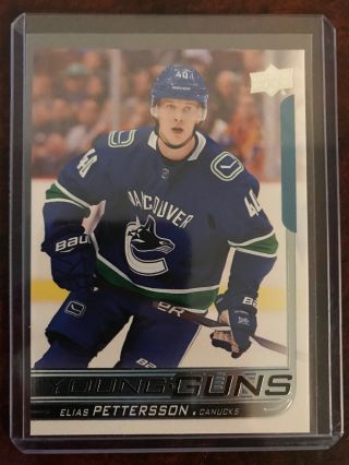2018 - 19 Ud Series 1 Elias Pettersson Young Guns Rookie Card 248 (18 - 19)