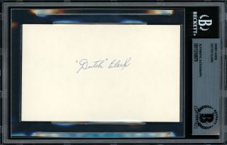 Dutch Clark Autographed Signed 3x5 Index Card Detroit Lions Beckett 11318979