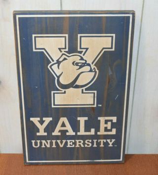 Yale University Bulldog Team Wooden Wall Sign Collegiate Licensed Merchandise