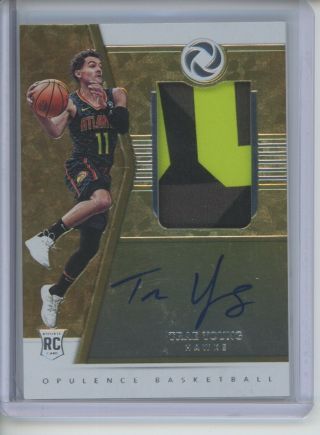 2018 - 19 Panini Nba Opulence Trae Young Rookie Patch Auto 18/79 Hawks Signed Rpa