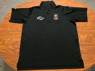 Mens 5.  11 Tactical Black Usa Army Nhra Drag Racing Pit Crew Polo Shirt Size Xl