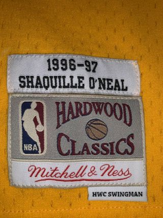 shaquille o ' neal 1996 - 97 Lakers Hardwood Classic Jersy 4