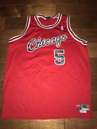 Vtg 90s Nike Chicago Bulls Jalen Rose 5 Jersey Mens Xl Jordan Pippen
