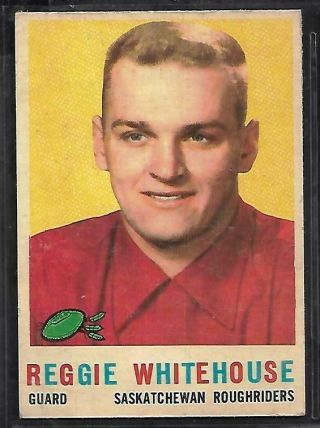 1959 Topps Cfl Football: 82 Reggie Whitehouse,  Saskatchewan Roughriders