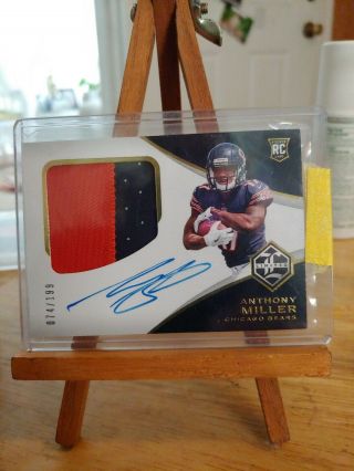 Anthony Miller 2018 Panini Limited Auto 74/199 On Card Rookie Patch