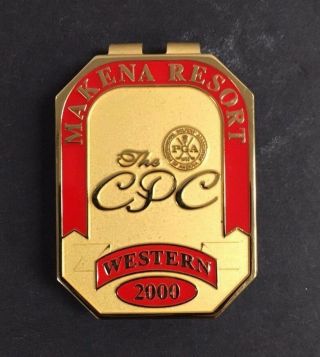 2000 Western Pga Championship Golf Club Players Badge Makena Resort Jostens