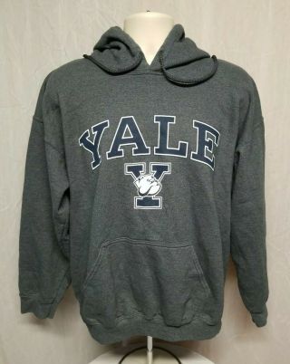 Yale University Adult Large Gray Hoodie Sweatshirt