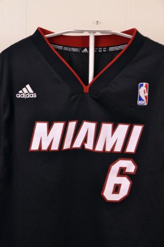 Adidas Miami Heat Lebron James Nba Basketball Jersey Youth Xl 18/20 Black