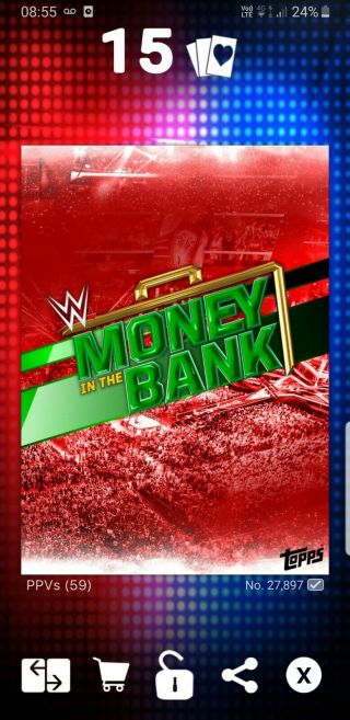 Topps WWE Slam Digital Card 59cc Becky Lynch Red mitb Money in the bank 2019 2