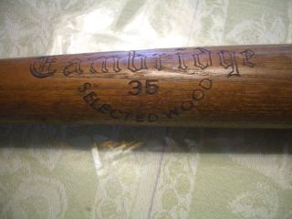 Antique 28 " Championship " Cambridge " Little League Baseball Bat 35,  Ex,  Read