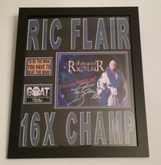 Nature Boy Ric Flair Authentic Signed Autographed Wwe Wwf Framed 8x10 Photo